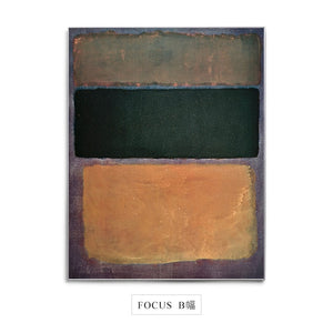 Famous Mark Rothko Focus Canvas Painting - 30x38cm (No frame) / FOCUS B - Level Decor