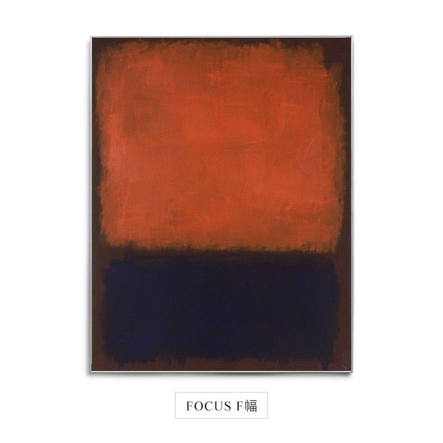 Famous Mark Rothko Focus Canvas Painting - 30x38cm (No frame) / FOCUS F - Level Decor