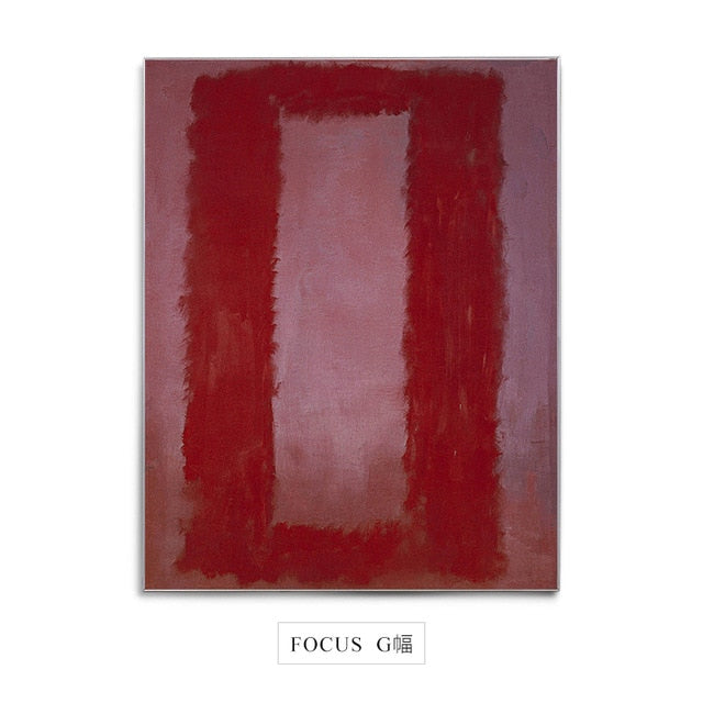 Famous Mark Rothko Focus Canvas Painting - 30x38cm (No frame) / FOCUS G - Level Decor