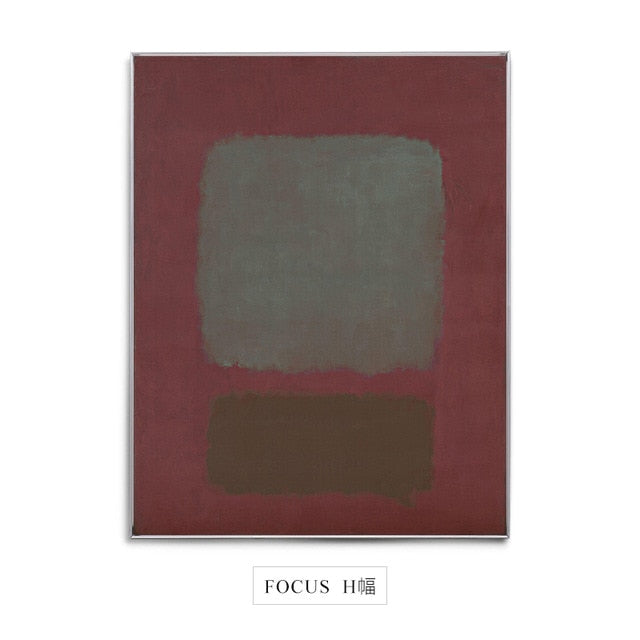 Famous Mark Rothko Focus Canvas Painting - 30x38cm (No frame) / FOCUS H - Level Decor