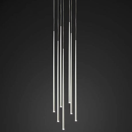 LED Long Downlight Chandelier - D5cm H90cm White - Level Decor