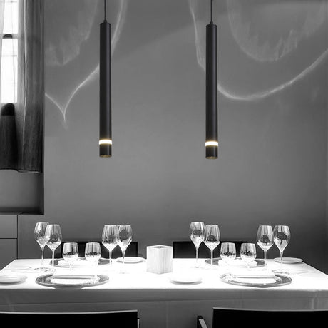 Modern Pipe Pendant Light - Black / 10W, Warm White - Level Decor