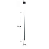 LED Long Downlight Chandelier - D3.2cm H90cm black - Level Decor