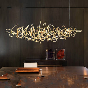 Nordic & Modern Luxury Chandelier - L95cm / Golden lamp body / Natural light - Level Decor