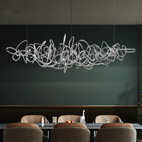 Nordic & Modern Luxury Chandelier - L95cm / Chrome-colored lamp / Natural light - Level Decor