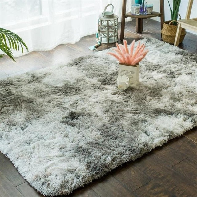 Motley Plush Soft Fluffy Rug - Motley Water Gray / 120x160cm - Level Decor