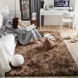 Motley Plush Soft Fluffy Rug - Motley Coffee / 120x160cm - Level Decor