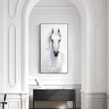 Nordic Style White Horse Canvas Painting - Level Decor