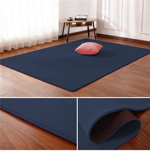 Non-Slip Nordic Coral Velvet Rug - Level Decor