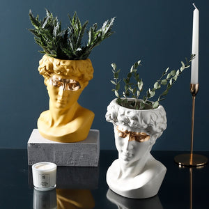 Flower Pot David Resin Statues Vase - Level Decor
