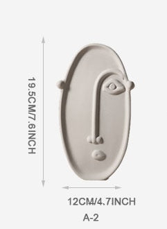 Nordic Human Face Design Ceramic Vase - A-2 - Level Decor