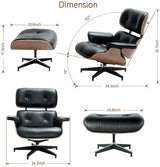 Ottoman Mid-Century Lounge Chair - Level Decor