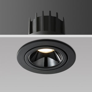 Modern Recessed Dimmable Adjustable Light - Black / 7W / White, No-Dimmable - Level Decor