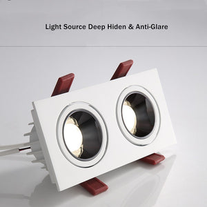 Single/Double Head LED Recessed Ceiling Spotlight - Level Decor