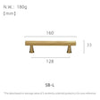Premium Brass Handles - SB-L - Level Decor