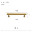 Premium Brass Handles - SB-XL - Level Decor