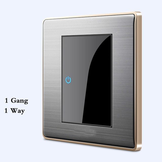 LED Stainless Steel 1-4 G, 1 & 2 Way Switch - 1Gang 1Way - Level Decor