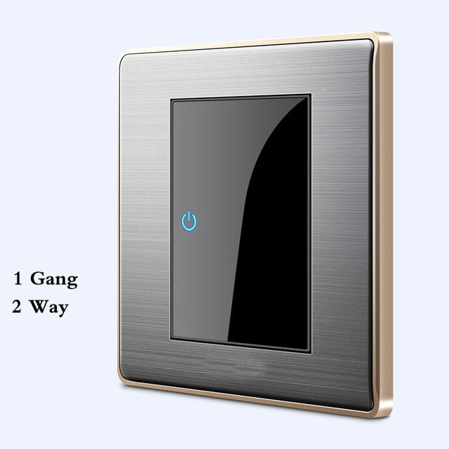 Seka LED Stainless Steel Wall Light Switch - 1-4 Gang, 1 & 2 Way
