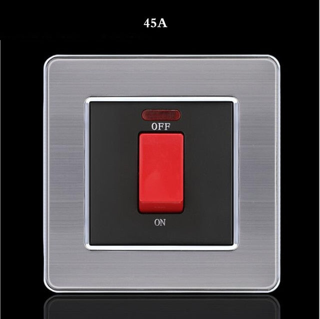 LED Stainless Steel 1-4 G, 1 & 2 Way Switch - 45A - Level Decor