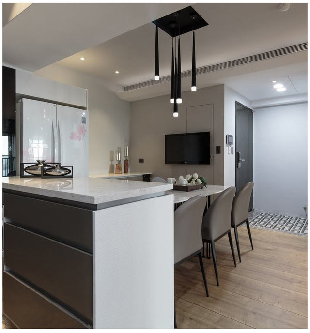 Nordic LED Chandelier Long Downlight - Level Decor