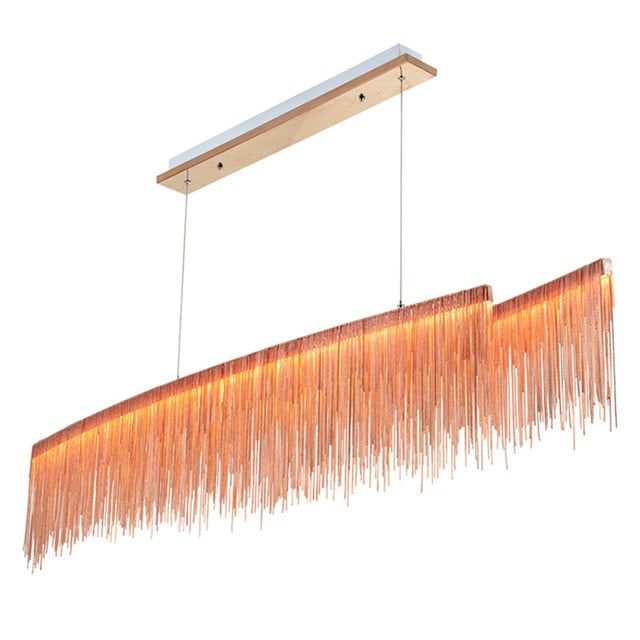 Modern Three Grades Nordic Chandelier - Rose Gold body / L100 x W23cm / Only Cold White - Level Decor