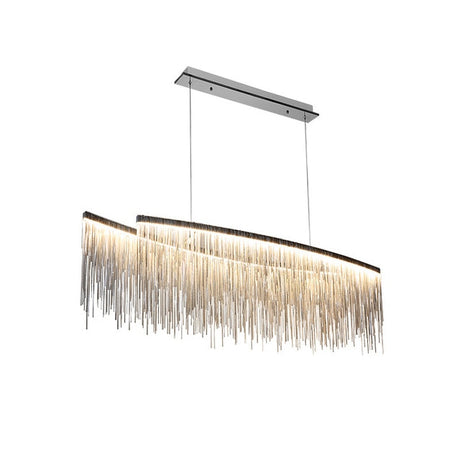 Modern Three Grades Nordic Chandelier - Silver Body / L120 x W23cm / Three Color change - Level Decor