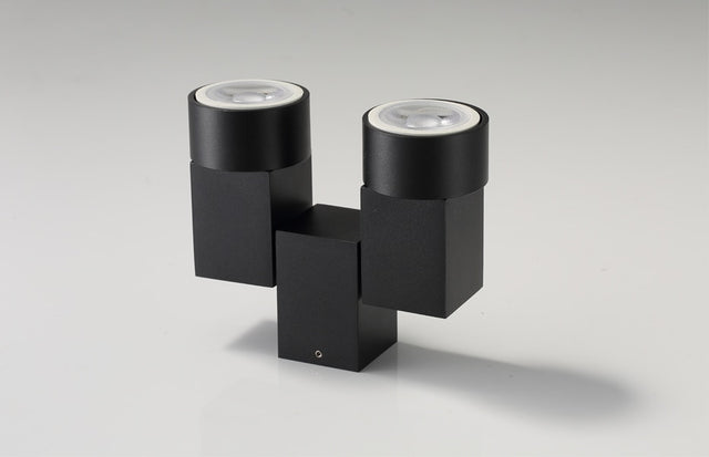 Adjustable Double Spotlight White/Black - Level Decor