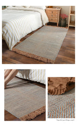 Nordic Bohemian Style Tassel Hand-Woven Rug - Imported from India - Level Decor