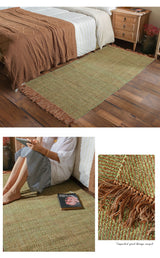 Nordic Bohemian Style Tassel Hand-Woven Rug - Imported from India - Level Decor