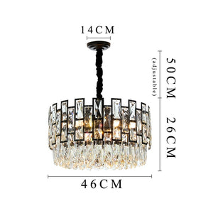 Metz Modern Crystal Chandelier - Dia46cm / Warm White - Level Decor