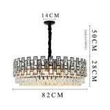 Metz Modern Crystal Chandelier - Dia82cm / Warm White - Level Decor