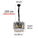 Metz Modern Crystal Chandelier - Dia30 / Warm White - Level Decor