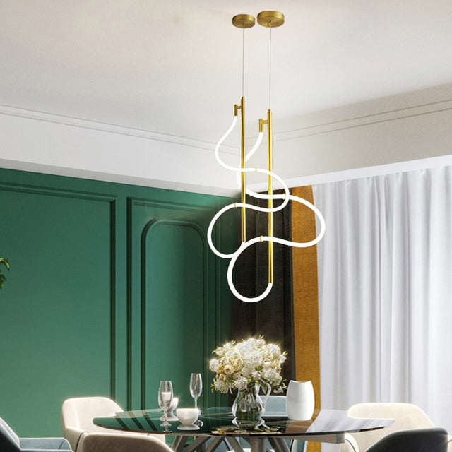 Golden White Suspension Light