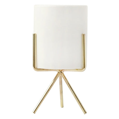 Minimalist Nordic Style Ceramic Iron Art Vase - Gold L - Level Decor
