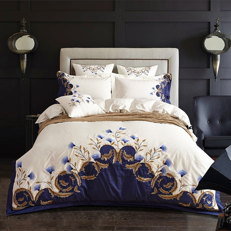 Royal Ira Egyptian Cotton Duvet Cover Set - Level Decor