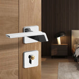 Modern Gold Door Lock - Solid Wood - Level Decor