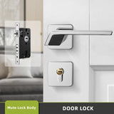 Modern Gold Door Lock - Solid Wood - Level Decor