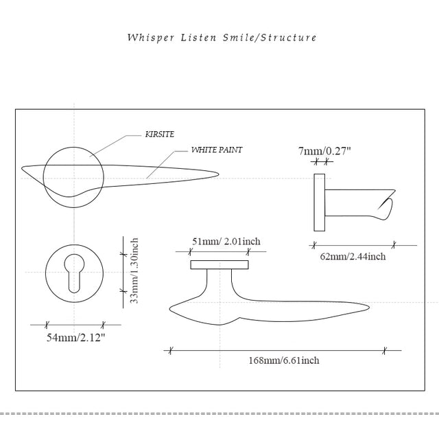 Irregular-Shaped Door Handle - Level Decor