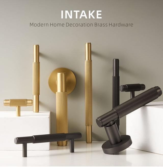 Modern Brass Door Lock Set - Level Decor