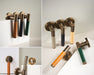 Italian Style Brass Leather/Wood Door Lock Set - Level Decor