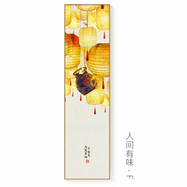 Chinese Style Natural Landscape Canvas Painting - 30x120cm (No frame) / F - Level Decor