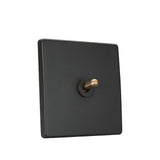 Dark Grey Retro 1-4 G, 2 Way Toggle Switch - 1 Gang - Level Decor