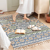 Boho Vintage Cotton and Linen Tassels Floor Rug - cuicanlv / 1200mm x 1700mm - Level Decor