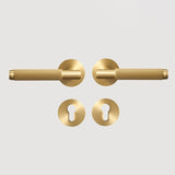 Modern Brass Door Lock Set - Level Decor
