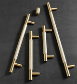 Nozzti Brass Textured Cabinet Handles - Level Decor