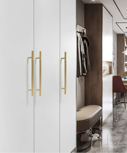 Nozzti Brass Textured Cabinet Handles - Level Decor