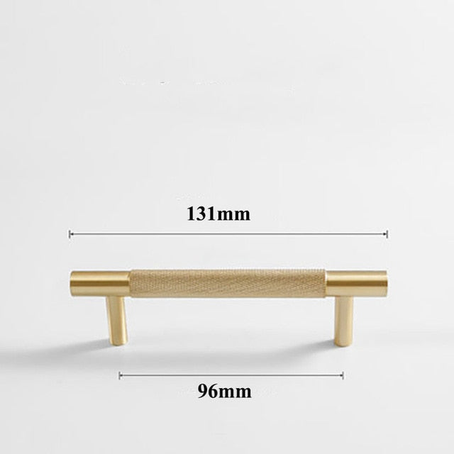 Nozzti Brass Textured Cabinet Handles - 131mm length - Level Decor