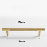 Nozzti Brass Textured Cabinet Handles - 170mm length - Level Decor