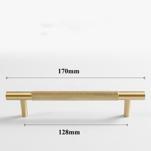 Nozzti Brass Textured Cabinet Handles - 170mm length - Level Decor
