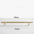 Nozzti Brass Textured Cabinet Handles - 285mm length - Level Decor
